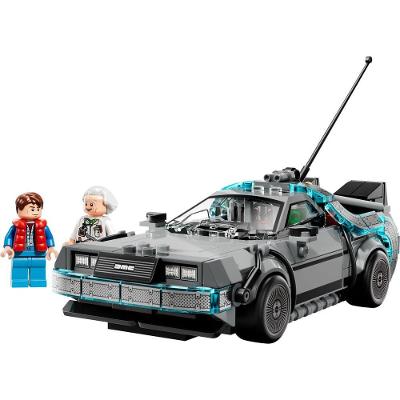 Carro de Brinquedo 77256 Recriação do de Volta para o Futuro com Haste de Raios Cinza Lego