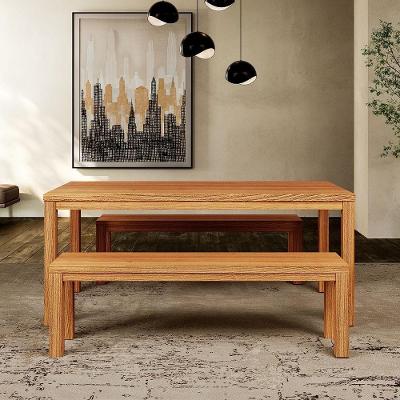 Mesa de Jantar Dunia 6 Lugares Retangular MDF 180CM Rústico Claro Lyam Decor