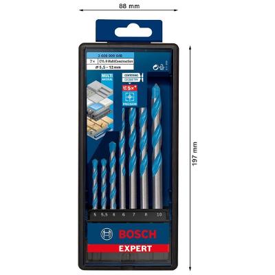 Broca Bosch Cyl-9 Multiconstruction 7 Peças com Ponta de Diamante 5,5 6 7 8 10mm