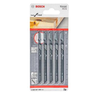 Lâmina Serra Tico T111C Basic For Wood Cortes em Madeira Dentes Cruzados 5 Peças Bosch