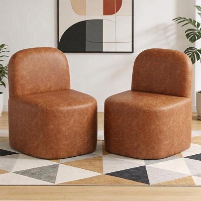 Kit 02 Poltronas Lumiere Decorativas Couríssimo Confortável Café Lyam Decor