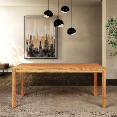 Mesa de Jantar Dunia F06 6 Lugares Retangular MDF 180CM Rústico Claro Lyam Decor