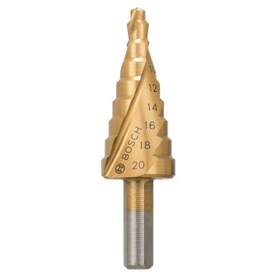 Broca Escalonada Hss-tin 4-20MM 9 Diâmetros com Revestimento de Titânio Bosch
