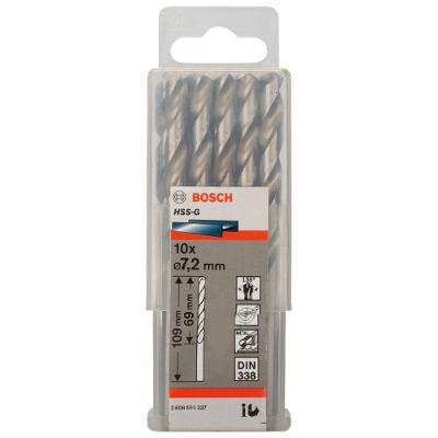 Broca para Metal HSS-G 7,2mm 10 Peças Split Point Cinza Bosch