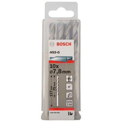 Broca para Metal HSS-G 7,8mm com Split Point 10 Peças Prata Bosch