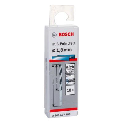 Broca para Metal Hss-pointteq 1,8mm com Ponta Split Point 135 graus  10 Peças Bosch