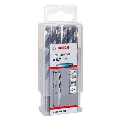 Broca para Metal Hss-pointteq 5,7mm com Ponta Split Point e Revestimento Óxido Negro Cinza Bosch