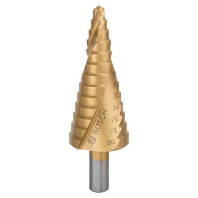 Broca Escalonada Hss-tin 6-30mm 13 Diâmetros com Ponta Centralizadora e Canal CNC Bivolt Bosch