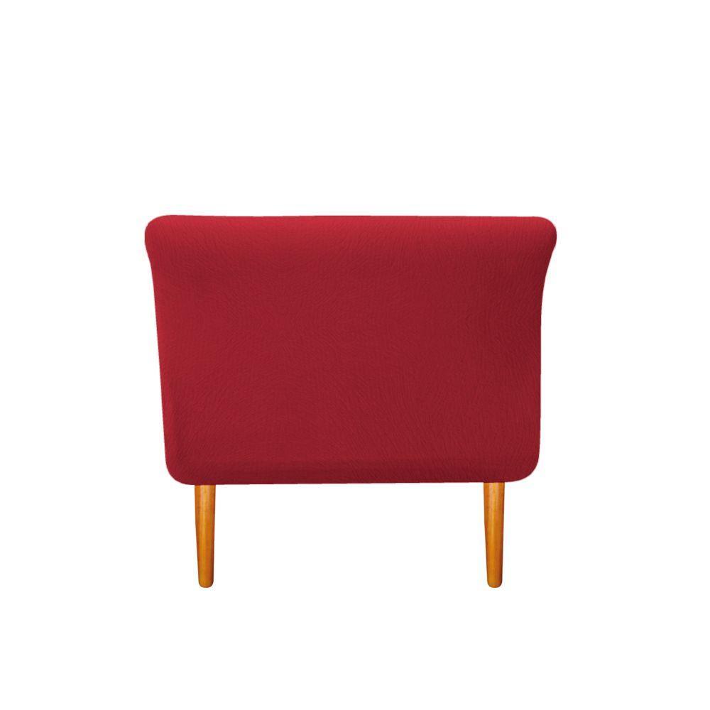 Recamier Ari 100 Cm Solteiro Suede Vermelho - 3