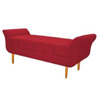Recamier Ari 100 Cm Solteiro Suede Vermelho - 2