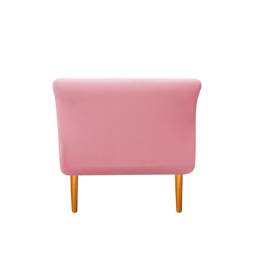 Recamier Ari 100 Cm Solteiro Suede Rosa Bebê - 4