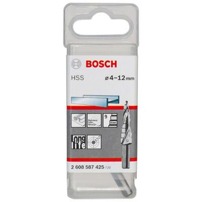 Broca Escalonada Aço Rápido HSS 4-12MM para Metal com Transição Suave Bosch