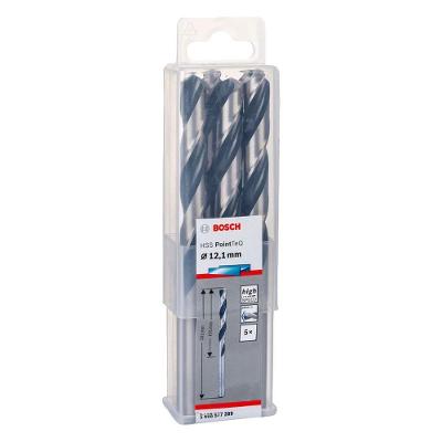 Broca para Metal HSS-PointTeQ 12,1mm com Ponta Split Point 5 Peças Preto Bosch