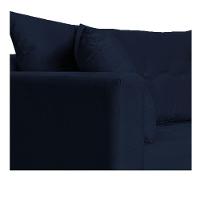 Recamier Azura 140cm Com Almofada   Direito Suede Cor Azul Marinho - 3