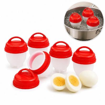 Forma para Cozinhar Ovos Kit 6 Silicone com Tampa Reutilizável para Cozinha Transparente Yeet