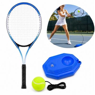 Kit Raquete de Tênis Treinador Portátil com Base Estável e Bola 52cm Azul Yeet