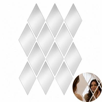 Espelho Decorativo Adesivo Kit 12 Losango 10X17,5CM Acrílico para Parede Yeet