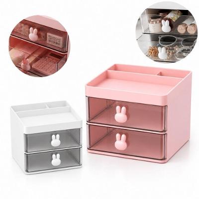 Organizador de Mesa Coelhinho com Gavetas Deslizantes Empilhável Branco Yeet