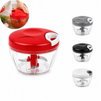Processador Manual de Alimentos Mini 500ML Triturar Plástico PS Acionamento por Corda Cozinha Yeet