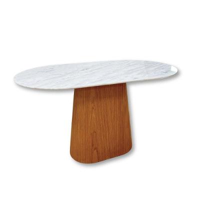 Mesa de Jantar Cone 6 Lugares Retangular MDF Branco 160X90CM Modelar