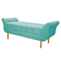 Recamier Ari 100 Cm Solteiro Suede Azul Tiffany - 2