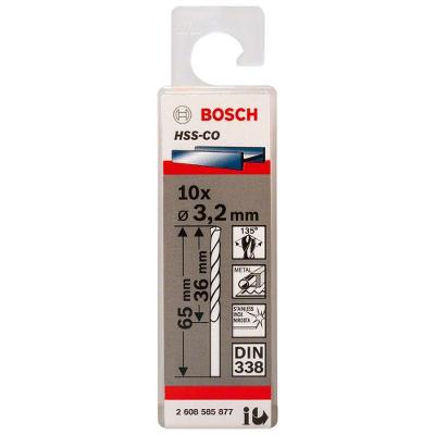 Broca para Metal HSS-Co 3,2mm com Ponta Split Point 10 Peças Aço Rápido Bosch
