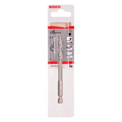 Broca para Madeira 3 Pontas 6mm com Centralizadora e Encaixe 1-4'' Bosch