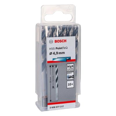 Broca para Metal Hss-pointteq 4,9mm com Split Point 10 Peças Preta Bosch