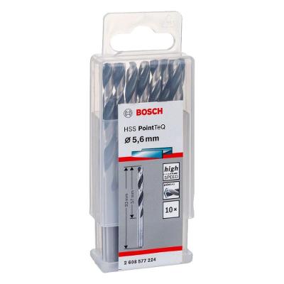 Broca para Metal Hss-pointteq 5,6mm com Split Point e Alta Elasticidade 10 Peças Preta Bosch