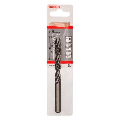 Broca para Madeira 3 Pontas 9mm com Geometria Afiada e Espiral Duplo Inox Bosch