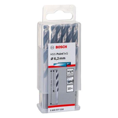 Broca para Metal Hss-pointteq 6,2mm com Ponta Split Point 10 Peças Aço Rápido HSS Bosch