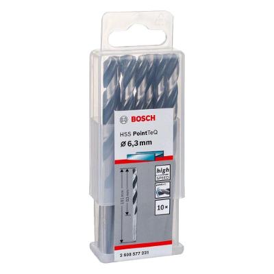 Broca para Metal Hss-pointteq 6,3mm com Ponta Centralizadora 10 Peças Bosch