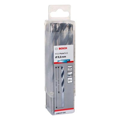 Broca para Metal Hss-pointteq 9,6mm com Tecnologia Split Point e Ponta Centralizadora Preto Bosch