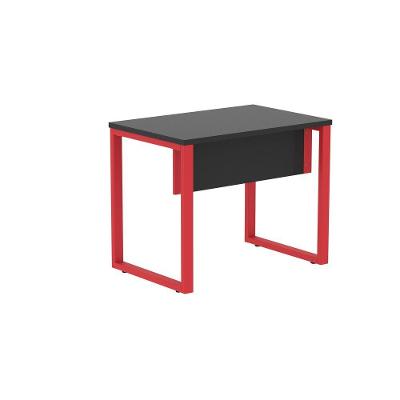 Mesa para Escritório Retangular M900P25TUB Moderno sem Gavetas MDP 90CM Preto e Vermelho Pandin