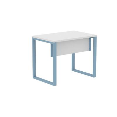 Mesa para Escritório Retangular M900P25TUB Moderno sem Gavetas Aço 90CM Branco Dali Laguna