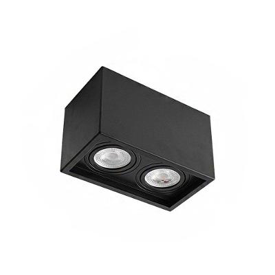 Spot de Sobrepor Recuado Loyo Up Duplo para 2 Lâmpadas MR16 GU10 Preto Nordecor Iluminação