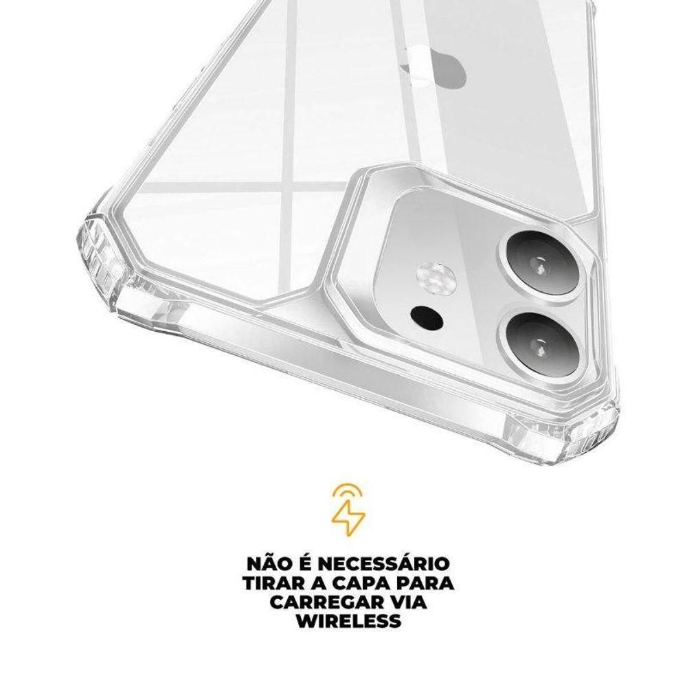Kit Capa Clear Proof E Pelicula Coverage 5D Pro Preta Para Iphone 12 - Gshield - 8
