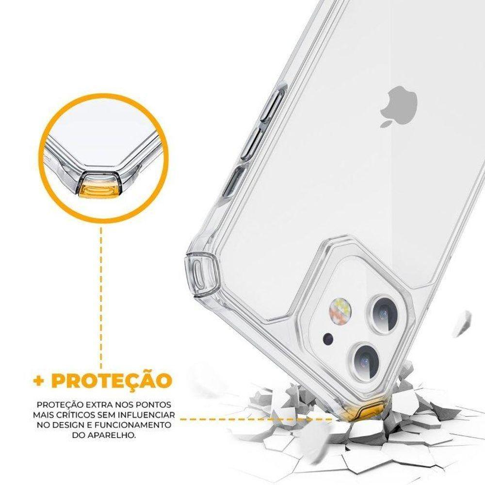 Kit Capa Clear Proof E Pelicula Coverage 5D Pro Preta Para Iphone 12 - Gshield - 13