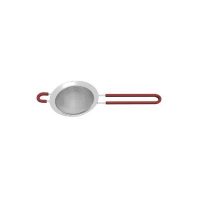 Peneira Softta em Aço Inox com Cabo de Polipropileno e Furo Passante para Cozinha Vermelho