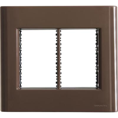 Placa 6 Postos 4x4 com Sistema Modular Amadeirado Tramontina