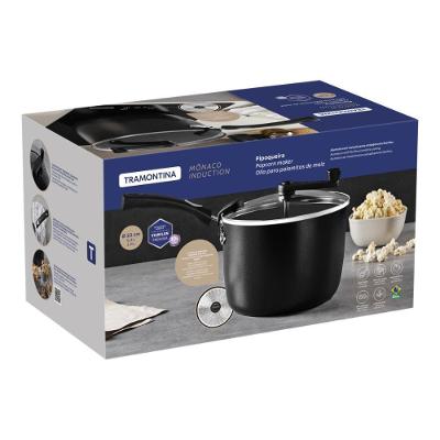 Pipoqueira Mônaco Induction em Alumínio com Revestimento Antiaderente Starflon Premium para Cozinha
