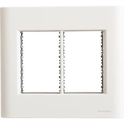 Placa 6 Postos 4x4 Giz com Sistema Modular Soft Touch Branco Tramontina