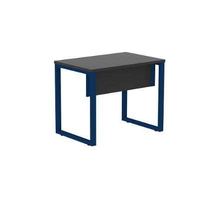 Mesa de Escritório Retangular M900P25TUB Moderno sem Gavetas MDP e Aço 90CM Preto Pandin Móveis