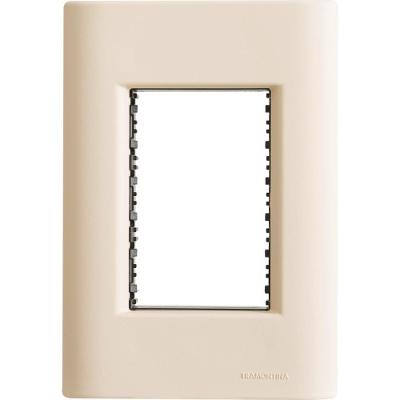 Placa de Interruptor e Tomada 3 Postos 4x2 Sistema Modular Nude Tramontina