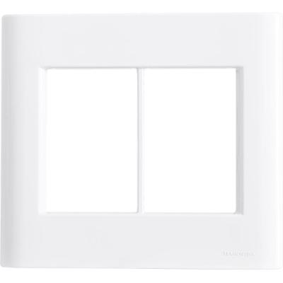 Placa de Interruptor 6 Postos 4x4 Sistema Modular Branca Tramontina