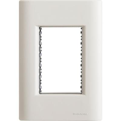 Placa de Interruptor e Tomada 3 Postos 4x2 Soft Touch Branca Tramontina