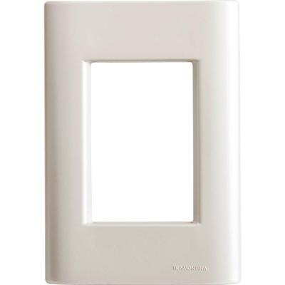 Placa de Tomada e Interruptor 3 Postos 4x2 Sistema Modular Cinza Tramontina