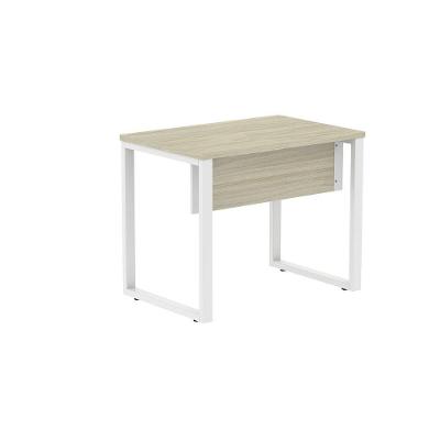 Mesa de Escritório Retangular M900P25TUB Moderno sem Gavetas MDP 90CM Castanheira Natural e Branco