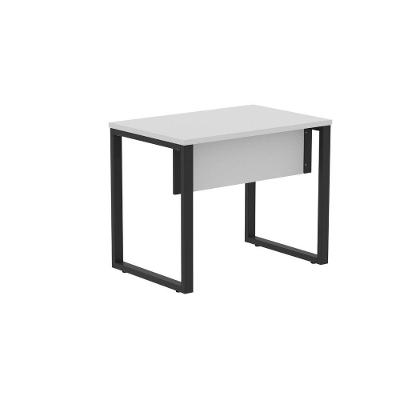Mesa de Escritório Retangular M900P25TUB Moderno sem Gavetas Aço 90CM Cinza Preto Pandin Móveis
