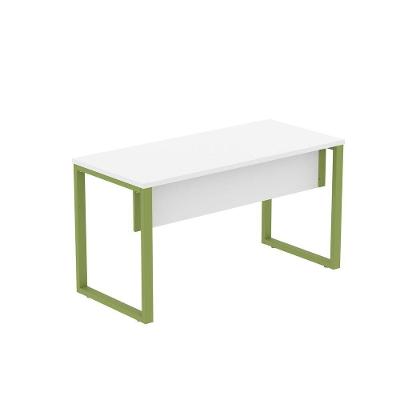 Mesa para Escritório Retangular M1200P25TUB Moderno sem Gavetas MDP 120CM Branco e Verde